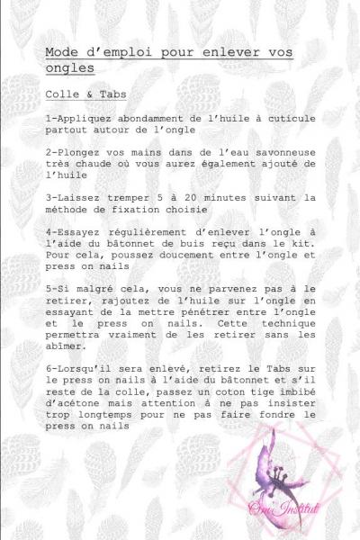 Mode emploie enlever