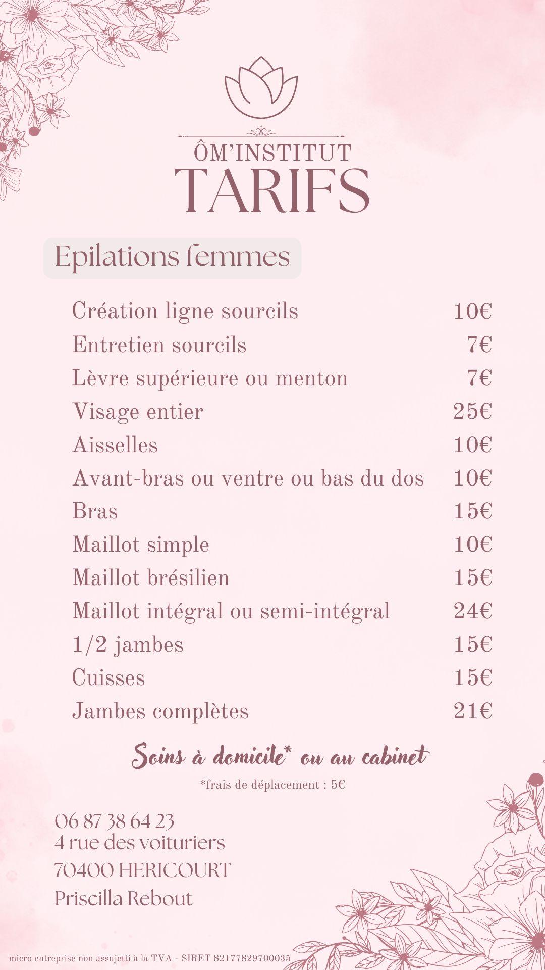 Epilations femmes