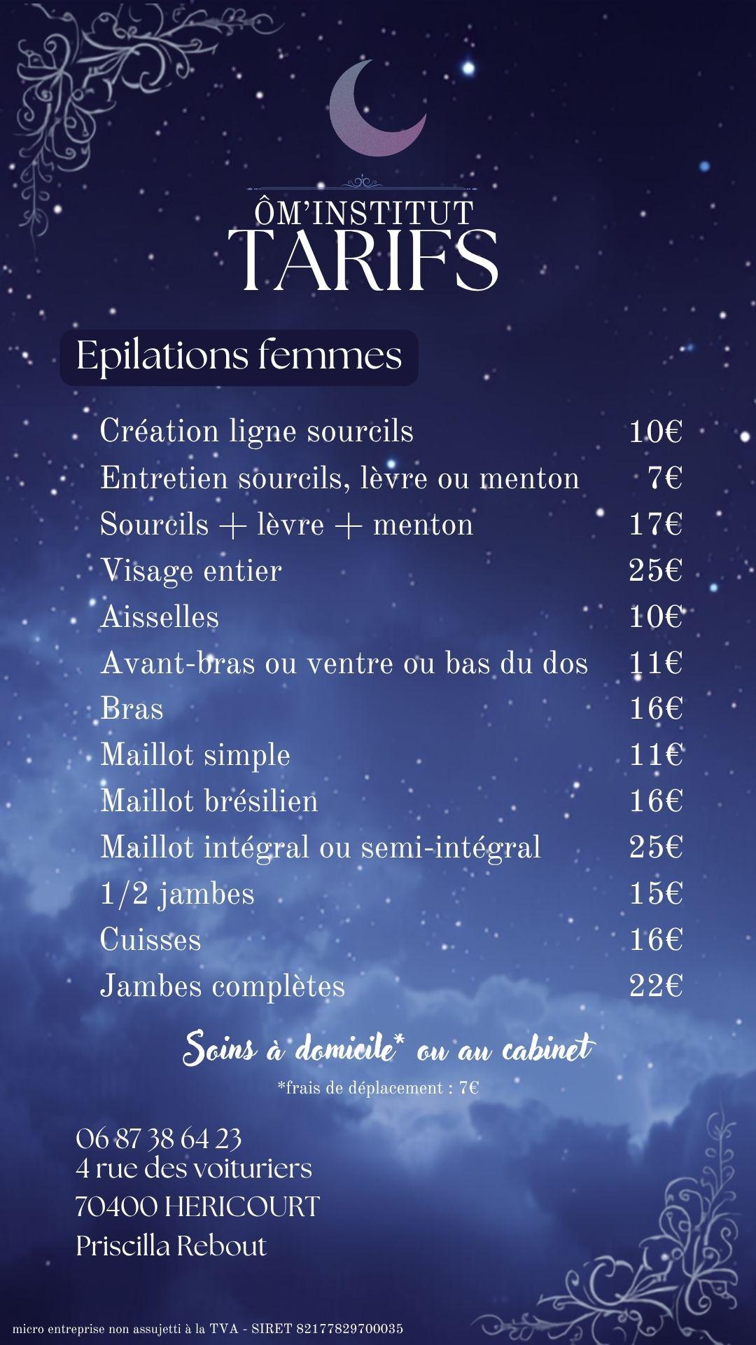 Epilations femmes