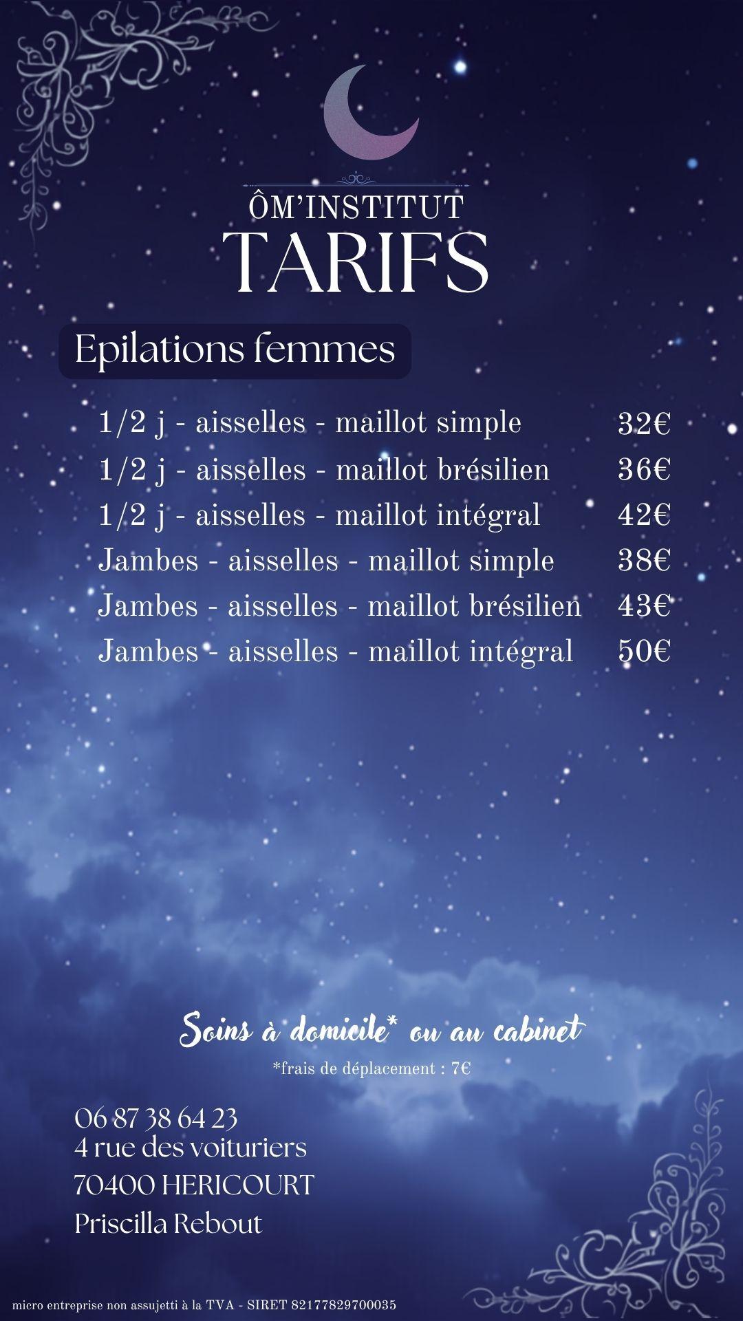 Epilations femmes